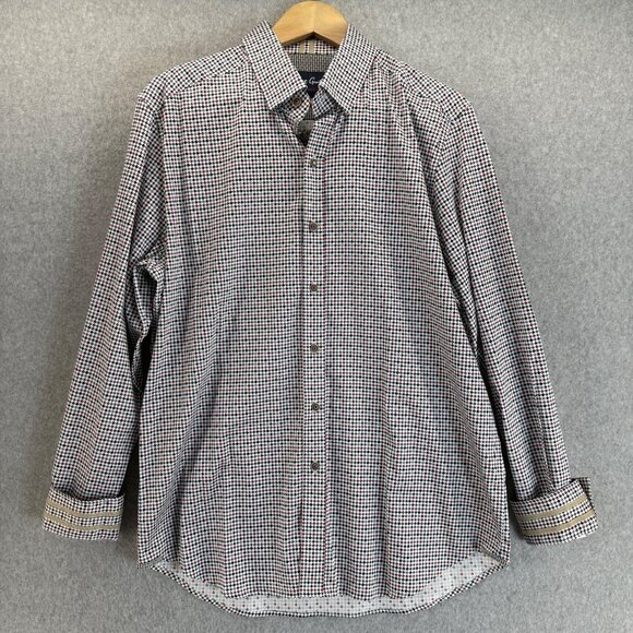 Robert Graham Modern Americana Button Front Shirt Mens Size XL Tailored Fit - Picture 1 of 14